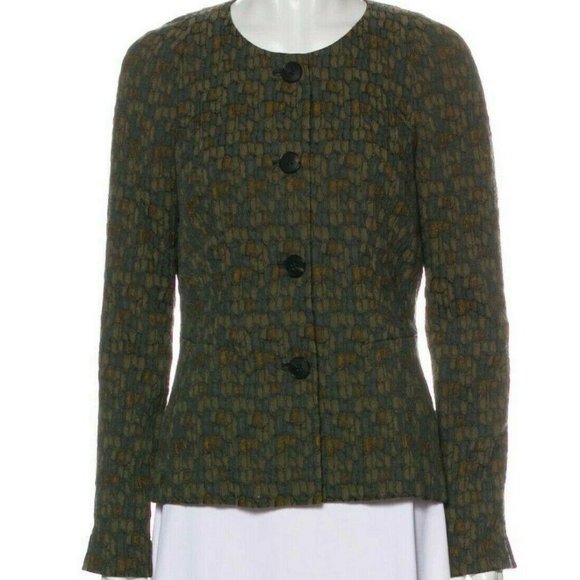 Lafayette 148 Blazer Button Up Round Neck Size 4 - Picture 1 of 9
